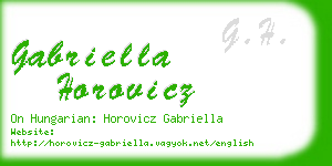 gabriella horovicz business card